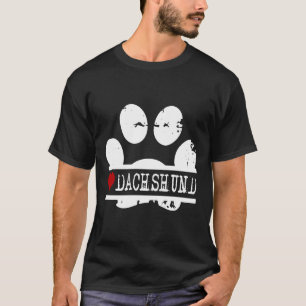 Dackel Dog Paw Print T-Shirt