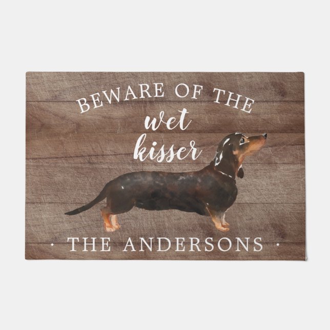 Dackel Dog Personalisiert Dog Mat Fußmatte (Vorderseite)