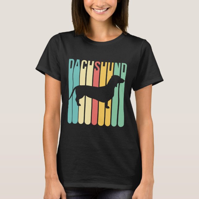 Dackel Dog Retro T-Shirt (Vorderseite)