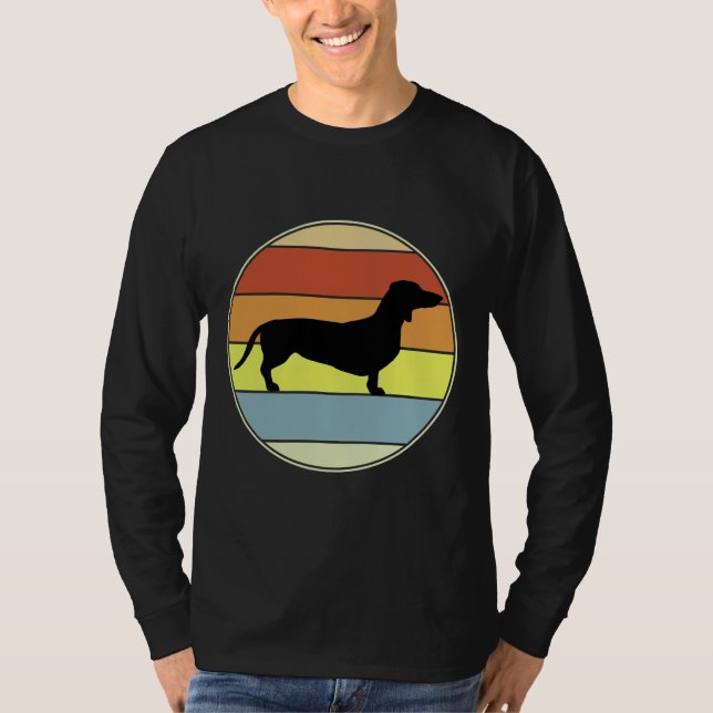 Dackel Dog Retro Vintag T-Shirt (Vorderseite)