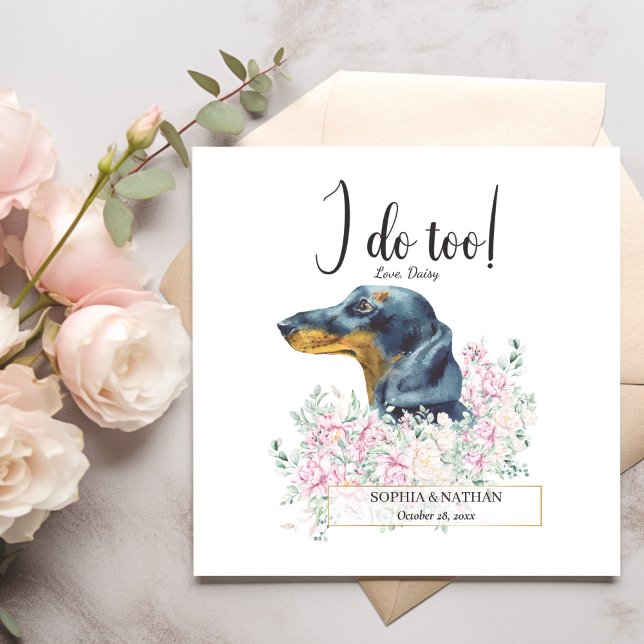 Dackel Dog Wedding Cocktail Napkins Serviette (Von Creator hochgeladen)