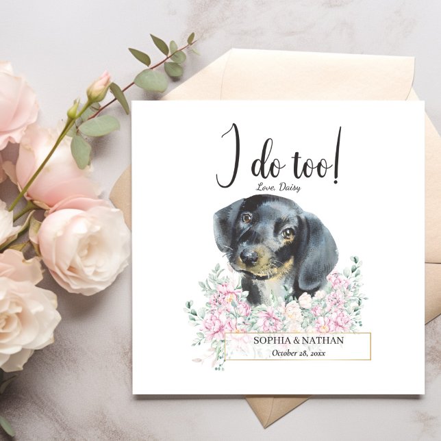 Dackel Dog Wedding Cocktail Napkins Serviette (Von Creator hochgeladen)