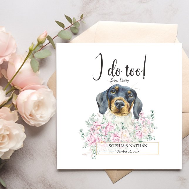 Dackel Dog Wedding Cocktail Napkins Serviette (Von Creator hochgeladen)