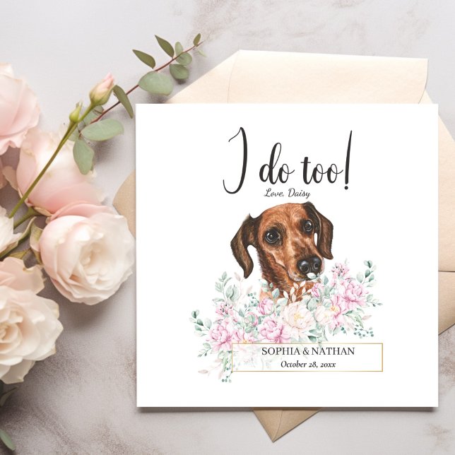 Dackel Dog Wedding Cocktail Napkins Serviette (Von Creator hochgeladen)