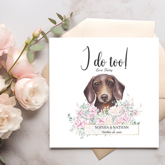 Dackel Dog Wedding Cocktail Napkins Serviette (Von Creator hochgeladen)