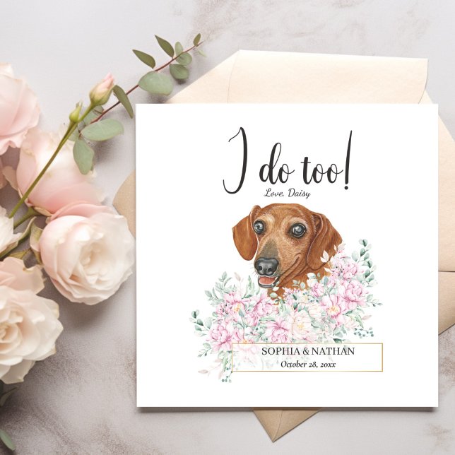Dackel Dog Wedding Cocktail Napkins Serviette (Von Creator hochgeladen)