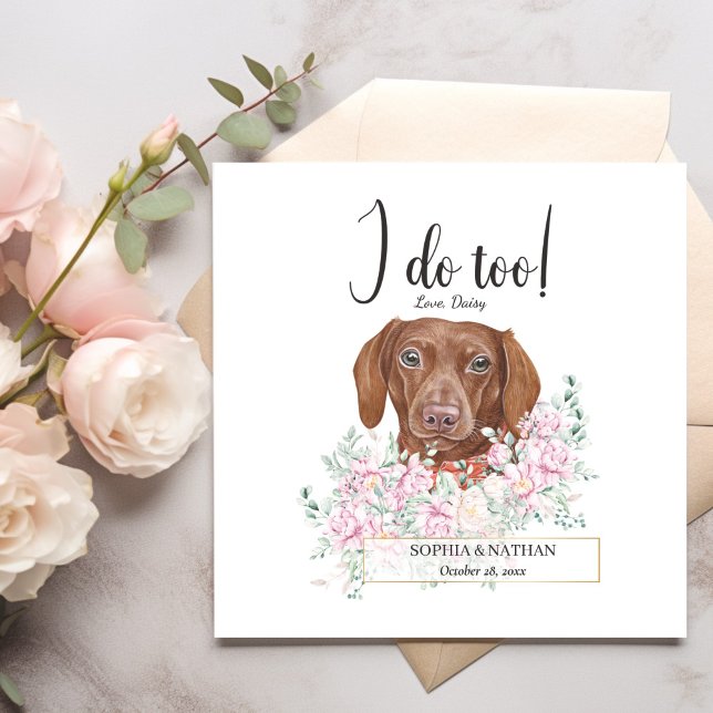 Dackel Dog Wedding Cocktail Napkins Serviette (Von Creator hochgeladen)