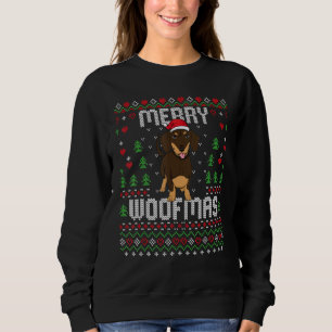 Dackel Dog Weihnachts Sweater Ugly Xmas Merry Wo Sweatshirt