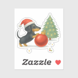 Dackel Dog Weihnachtsgeschenk Vinyl Sticker