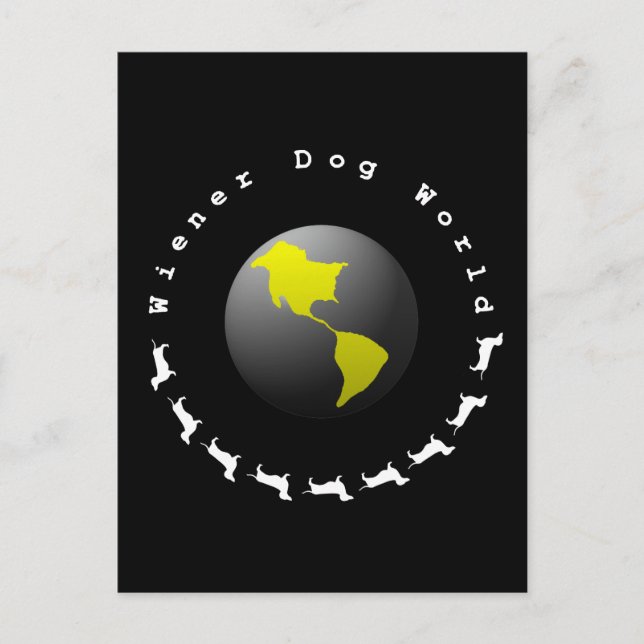 Dackel Dog World Graphic Postkarte