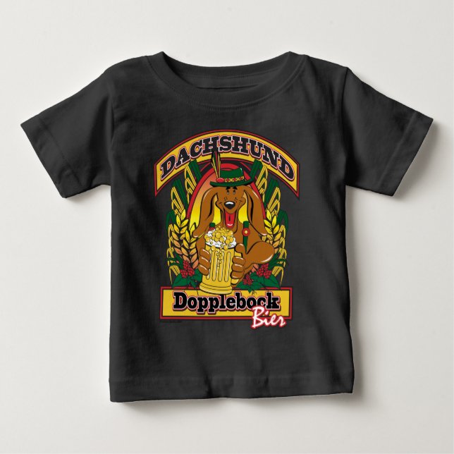 Dackel-Dopplebock-Beer Baby T-shirt (Vorderseite)