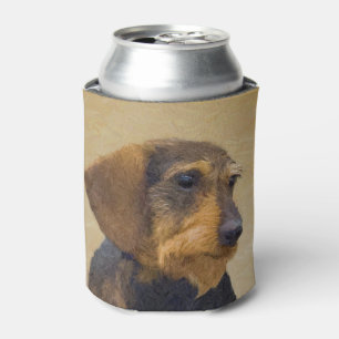 Dackel (Drahthaar) Malerei Original Dog Art Dosenkühler