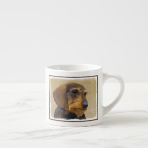 Dackel (Drahthaar) Malerei Original Dog Art Espressotasse