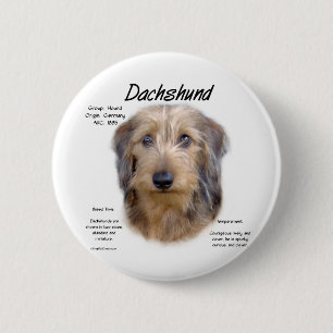 Dackel (Drahthaarterrier) Historisches Design Button