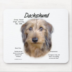 Dackel (Drahthaarterrier) Historisches Design Mousepad
