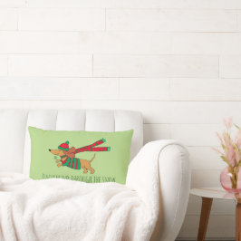 Dackel durch das Schneebaukissen 13" x 21" Lendenkissen