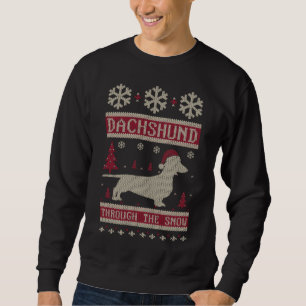 Dackel durch den Schnee Sweatshirt