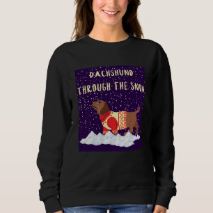 Dackel durch den Schnee Sweatshirt