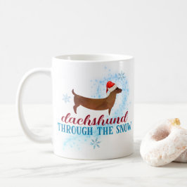 Dackel durch den Schnee Weihnachten Weihnachten Kaffeetasse