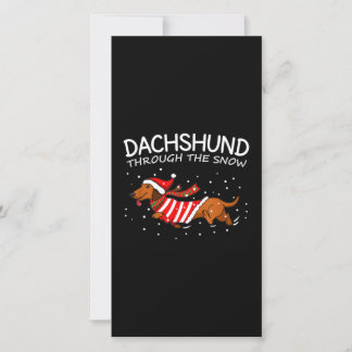 Dackel durch den schneewitzigen Hund Weihnachten