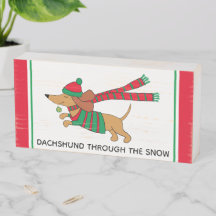Dackel durch die Schneeschuhschachtel