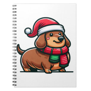 Dackel Elegance Weihnachtsvorfreude Klassisch Notizblock