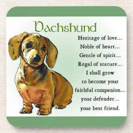 Dackel Erbe der Liebe Getränkeuntersetzer