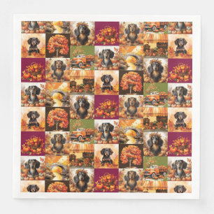 Dackel Fall Vibe Serviette