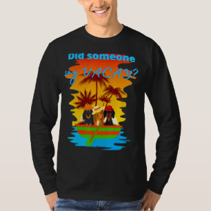 Dackel Familienurlaub Welpen Niedliche Dackel Witz T-Shirt