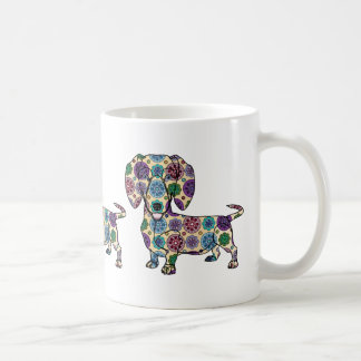 Dackel - farbige Kaffee-Tasse Tasse