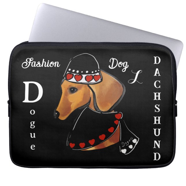 DACKEL FASHION LAPTOPSCHUTZHÜLLE (Vorderseite)