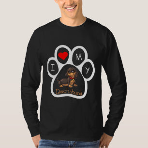Dackel Fingerprint I Liebe Meine Dackel T-Shirt