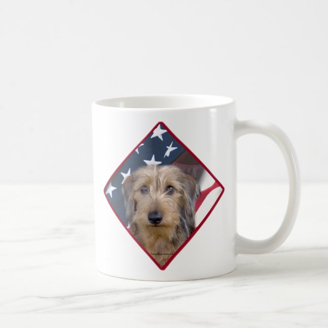 Dackel Flag 2 Kaffeetasse (Rechts)