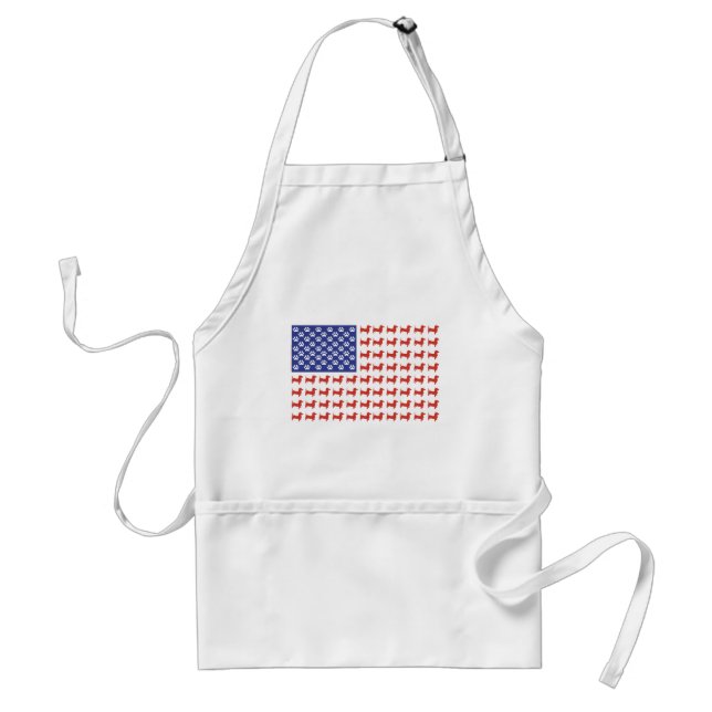 DACKEL-FLAG-T-Shirt Schürze (Vorne)