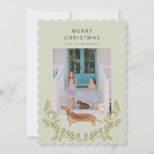 Dackel Flat Holiday Card Feiertagskarte