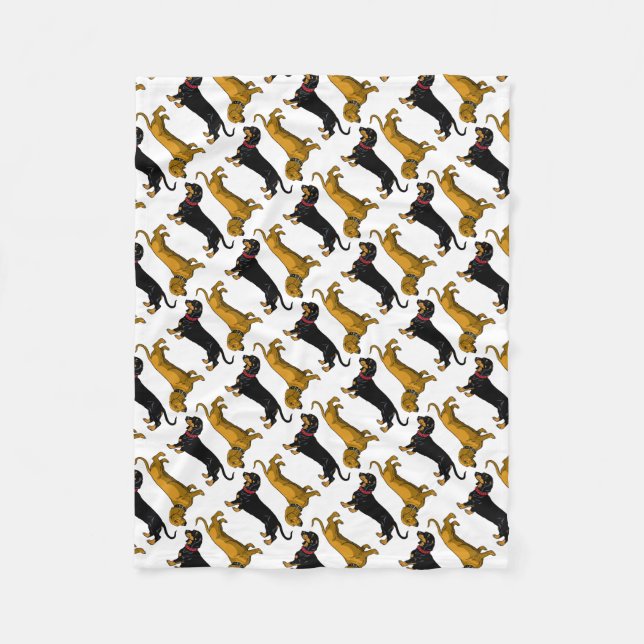 Dackel Fleecedecke (Vorderseite)