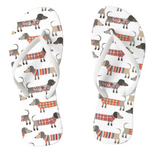 Dackel Flip Flops