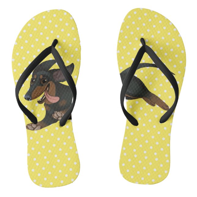 Dackel Flip Flops Dackel Dog Shoes (Fußbett)