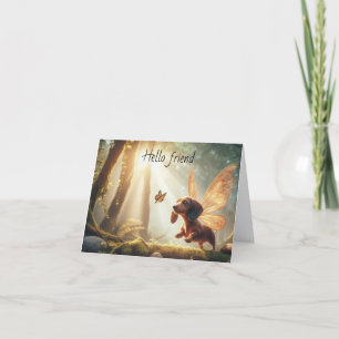 Dackel Friend Grußkarte Karte