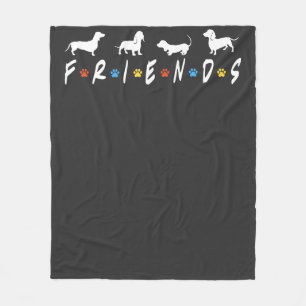 Dackel Friends Fleecedecke