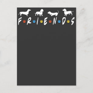 Dackel Friends Postkarte