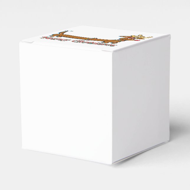 Dackel-frohe Weihnachten Geschenkschachtel (Vorderseite)