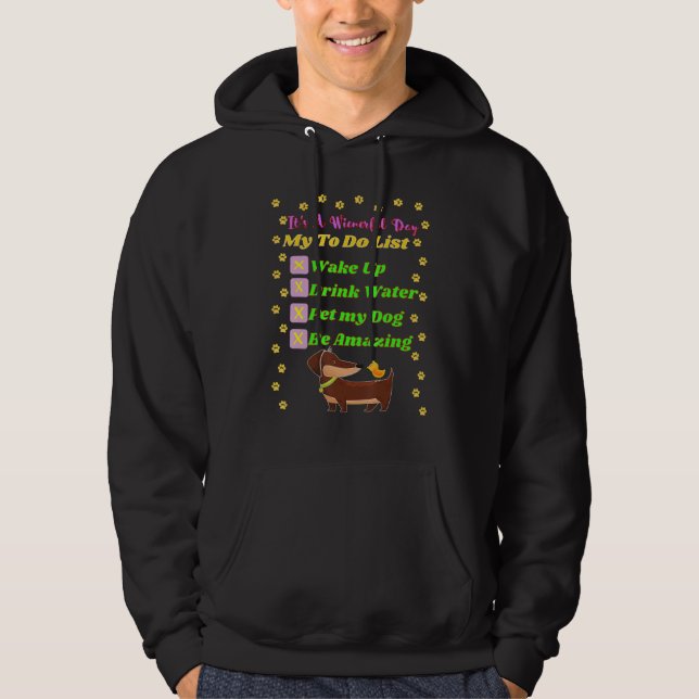 Dackel Funny Dackel Hund Haustier Phantastisch Kar Hoodie (Vorderseite)