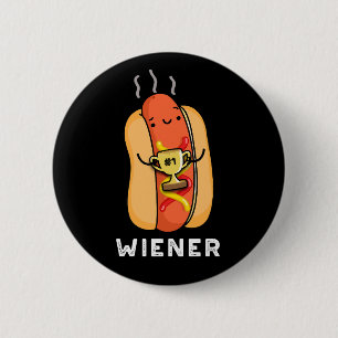 Dackel Funny Sausage Pub Dark BG Button