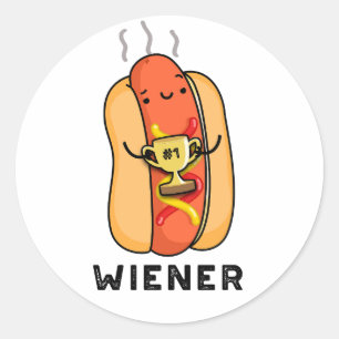 Dackel Funny Sausage Pub Runder Aufkleber