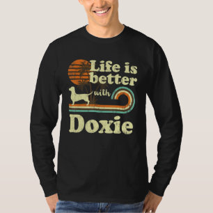 Dackel für bessere Dackel Würstchen Vintage Hunde  T-Shirt