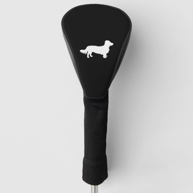Dackel für lange Dackeln Silhouette Golf Headcover (Vorderseite)
