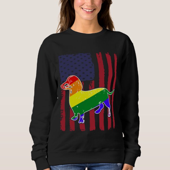 Dackel für LGBT Sweatshirt (Vorderseite)