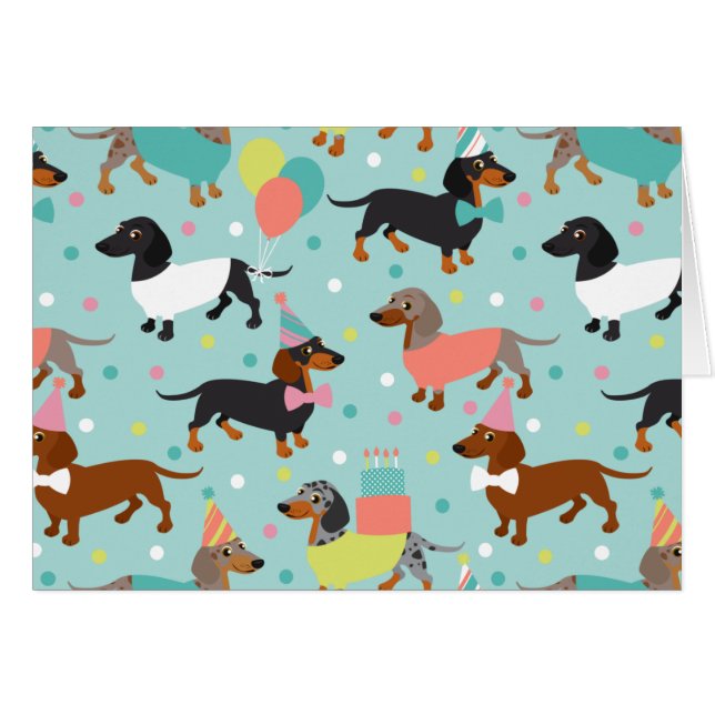 Dackel Geburtstag (Vorderseite (Horizontal))