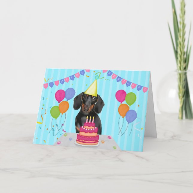 Dackel Geburtstagskarte Karte (Vorderseite)